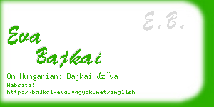 eva bajkai business card